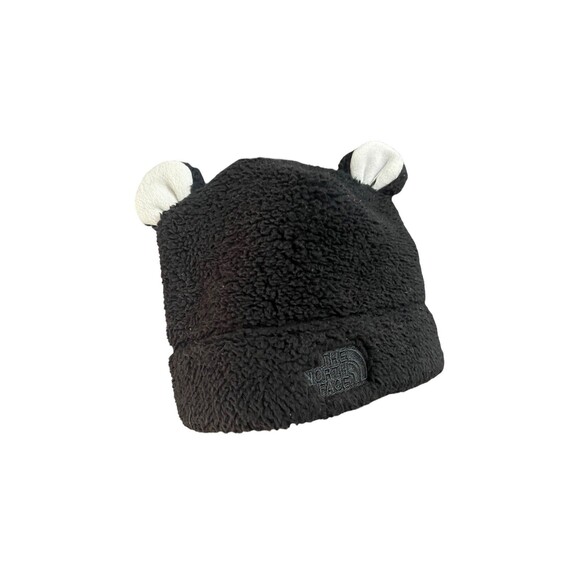The North Face Littles Bear Beanie Black w/white ears Black logo XS (6-24Mo) - Picture 1 of 5